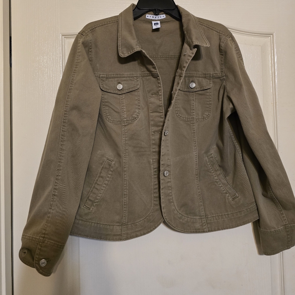 GAP Women's Dark Khaki/Olive Utility Jacket
